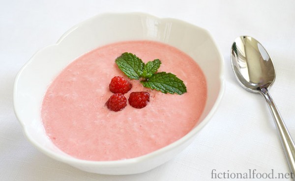 Capitol’s Frothy Raspberry Soup. Photo credit: Fictionalfood.net