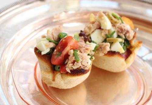 Bread tartlets. Photo credit: AP Photo/Matthew Mead