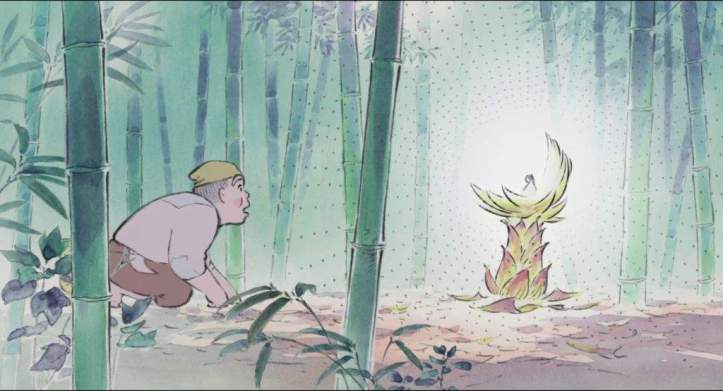 Ilustrasi kelahiran Putri Kaguya. Photo credit: Studio Ghibli