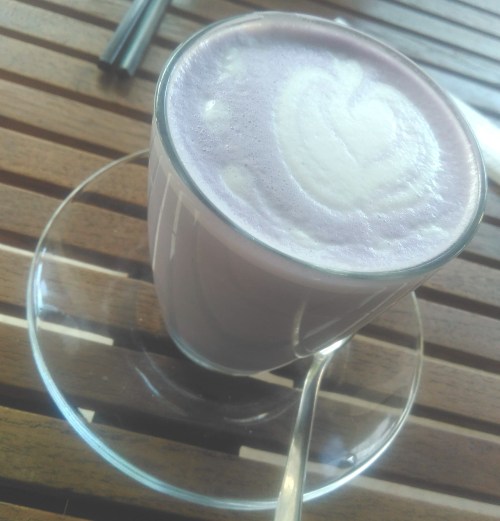 Taro latte.
