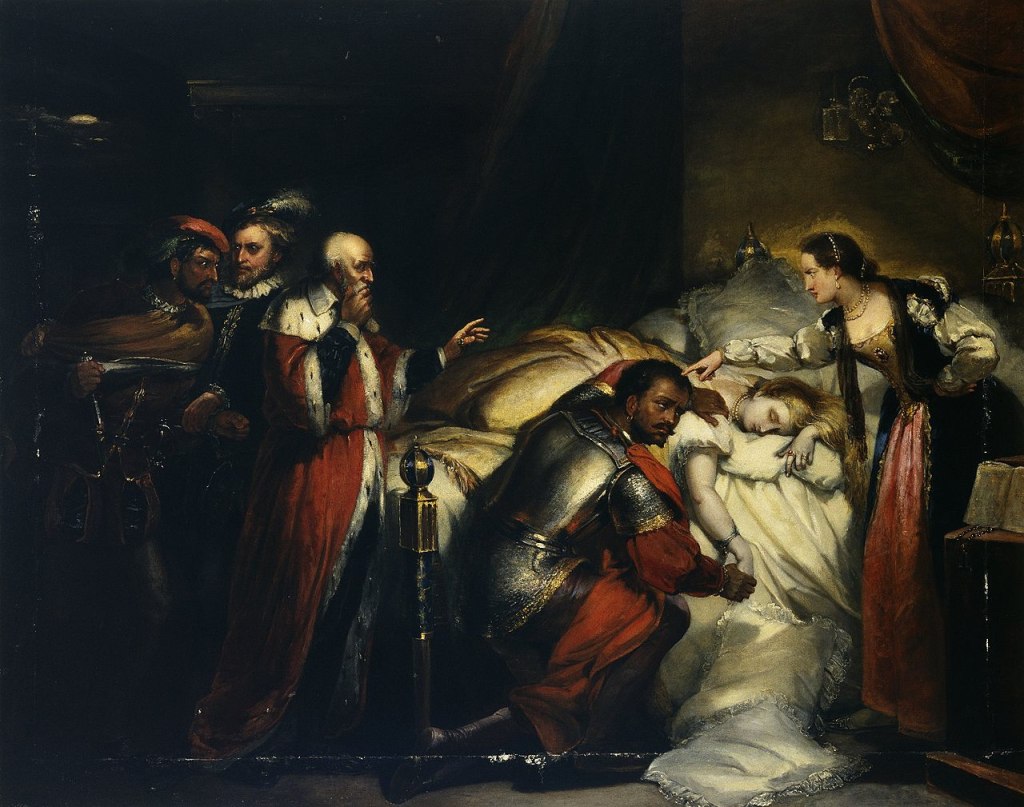 Othello's Lamentation, lukisan karya William Salter yang menggambarkan penyesalan Othello setelah membunuh Desdemona ©1857