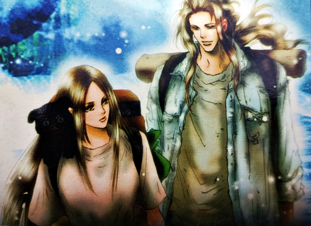 Ayu (kiri) dan Aramaki (kanan) di manga 7SEEDS © dok. Shogakukan/Yumi Tamura | Elex Media Komputindo/Yumi Tamura