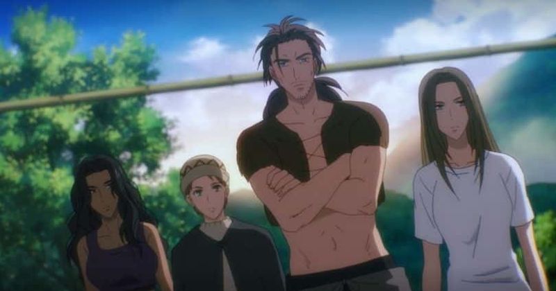 Akio Haza (paling depan) di 7SEEDS © dok. Netflix/7SEEDS