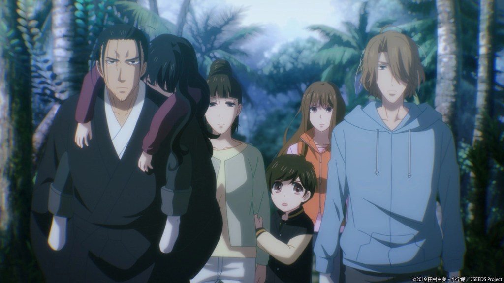 Mansaku Tsunomata (paling kiri) di 7SEEDS © dok. Netflix/7SEEDS