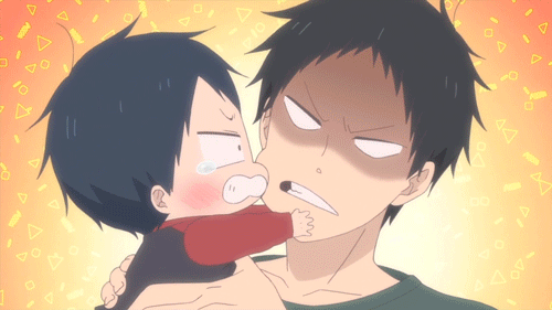 Kamitani Taka (kiri) dan Kamitani Hayato (kanan) di anime Gakuen Babysitters © Muse Communication