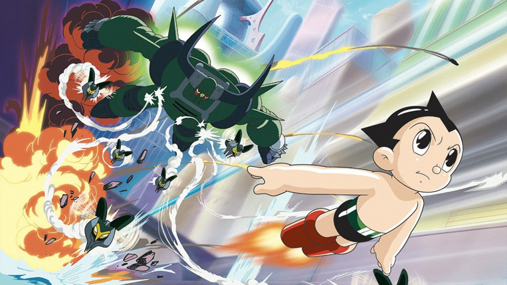 Atom (kanan) dan Pluto (kiri) di anime Astro Boy © dok. Tezuka Productions/Astro Boy